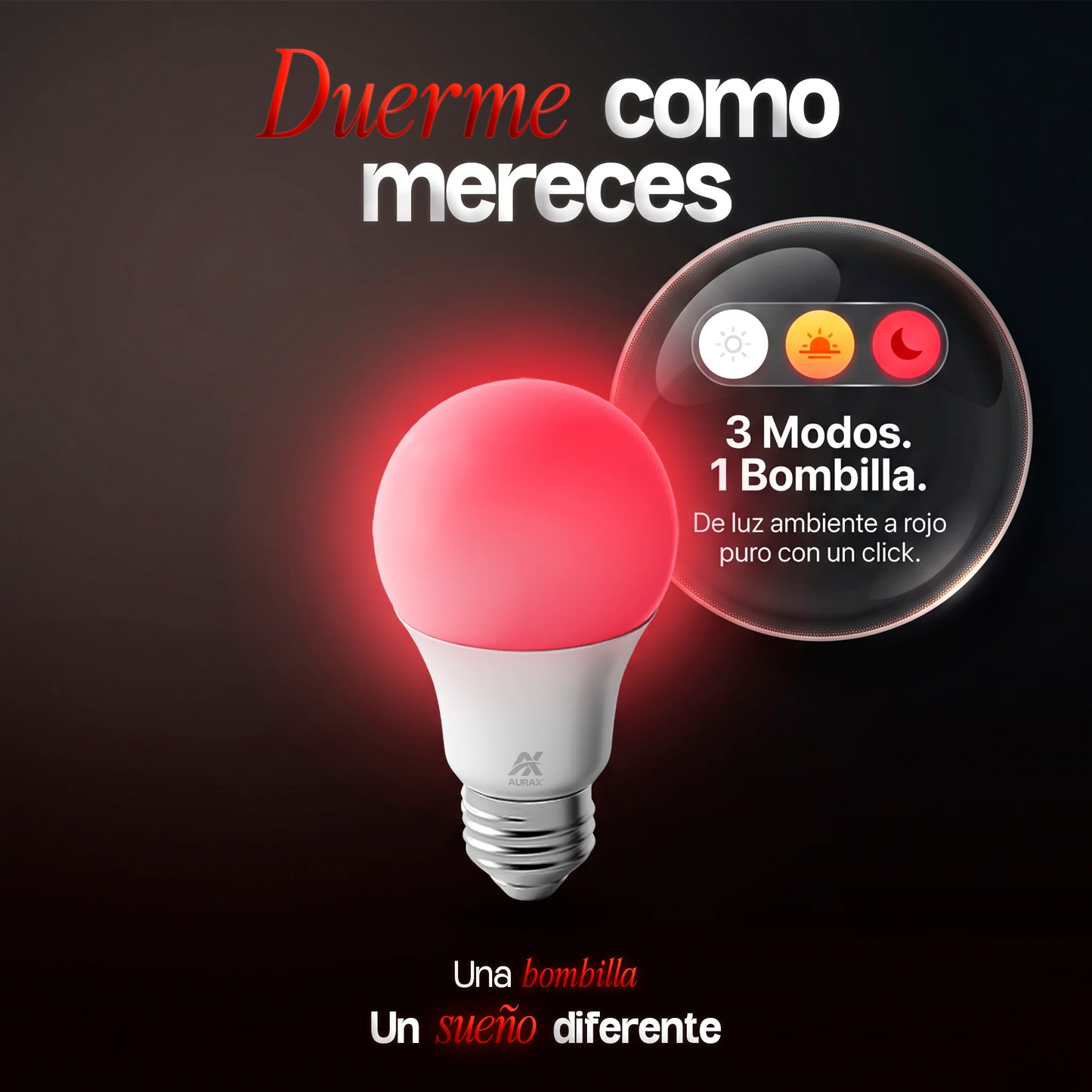 Bombilla Luz Roja Para Sueño